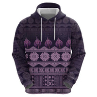 Bula Fiji Iri ni Meke Zip Hoodie Lokaloka Fijian Masi - Polynesian Pride