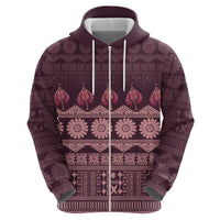 Bula Fiji Iri ni Meke Hoodie Piqi Fijian Masi - Polynesian Pride