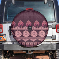 Bula Fiji Iri ni Meke Spare Tire Cover Piqi Fijian Masi LT14 Pink - Polynesian Pride