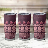 Bula Fiji Iri ni Meke Tumbler Cup Piqi Fijian Masi LT14 - Polynesian Pride