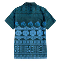 Bula Fiji Iri ni Meke Family Matching Off Shoulder Short Dress and Hawaiian Shirt Karakarawa Fijian Masi - Polynesian Pride