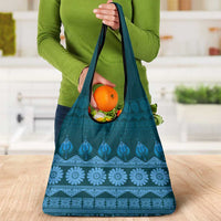 Bula Fiji Iri ni Meke Grocery Bag Karakarawa Fijian Masi LT14 - Polynesian Pride
