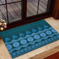 Bula Fiji Iri ni Meke Rubber Doormat Karakarawa Fijian Masi - Polynesian Pride