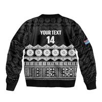 Fiji Tapa Rugby Custom Bomber Jacket Go Fijiana - Polynesian Pride