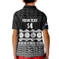 Fiji Tapa Rugby Custom Kid Polo Shirt Go Fijiana - Polynesian Pride