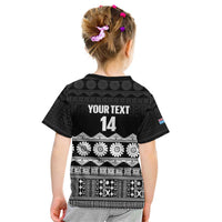 Fiji Tapa Rugby Custom Kid T Shirt Go Fijiana - Polynesian Pride
