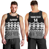 Fiji Tapa Rugby Custom Men Tank Top Go Fijiana - Polynesian Pride