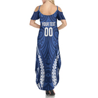 Auckland 2026 Rugby Custom Family Matching Summer Maxi Dress and Hawaiian Shirt NZ Maori Silver Fern LT14 - Polynesian Pride