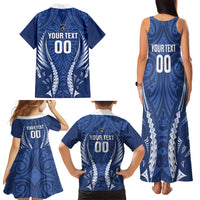 Auckland 2026 Rugby Custom Family Matching Tank Maxi Dress and Hawaiian Shirt NZ Maori Silver Fern LT14 - Polynesian Pride