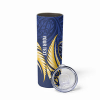 Bay of Plenty 2026 Rugby Custom Skinny Tumbler NZ Maori Silver Fern LT14 - Polynesian Pride