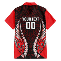 Canterbury 2026 Rugby Custom Family Matching Off The Shoulder Long Sleeve Dress and Hawaiian Shirt NZ Maori Silver Fern LT14 - Polynesian Pride