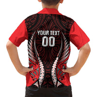 Canterbury 2026 Rugby Custom Family Matching Short Sleeve Bodycon Dress and Hawaiian Shirt NZ Maori Silver Fern LT14 - Polynesian Pride