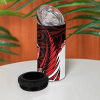 Counties Manukau 2026 Rugby Custom 4 in 1 Can Cooler Tumbler NZ Maori Silver Fern LT14 - Polynesian Pride