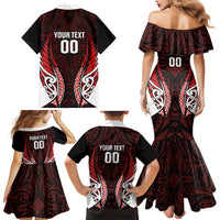 Counties Manukau 2026 Rugby Custom Family Matching Mermaid Dress and Hawaiian Shirt NZ Maori Silver Fern LT14 - Polynesian Pride