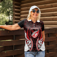 Counties Manukau 2026 Rugby Custom Women Polo Shirt NZ Maori Silver Fern LT14 - Polynesian Pride