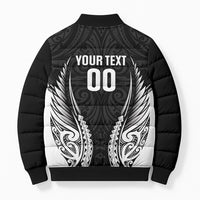 Hawke's Bay 2026 Rugby Custom Bomber Puffer Jacket NZ Maori Silver Fern