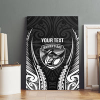 Hawke's Bay 2026 Rugby Custom Canvas Wall Art NZ Maori Silver Fern