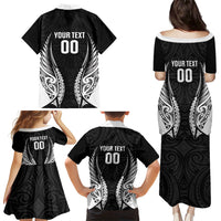 Hawke's Bay 2026 Rugby Custom Family Matching Puletasi and Hawaiian Shirt NZ Maori Silver Fern LT14 - Polynesian Pride