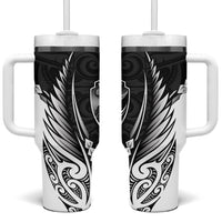 Hawke's Bay 2026 Rugby Custom Tumbler With Handle NZ Maori Silver Fern