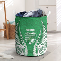 Manawatu 2026 Rugby Custom Laundry Basket NZ Maori Silver Fern