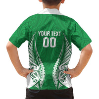 Manawatu 2026 Rugby Custom Family Matching Off The Shoulder Long Sleeve Dress and Hawaiian Shirt NZ Maori Silver Fern LT14 - Polynesian Pride