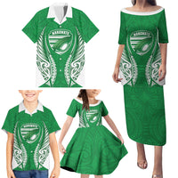 Manawatu 2026 Rugby Custom Family Matching Puletasi and Hawaiian Shirt NZ Maori Silver Fern LT14 - Polynesian Pride