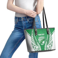 Manawatu 2026 Rugby Custom Leather Tote Bag NZ Maori Silver Fern