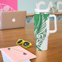 Manawatu 2026 Rugby Custom Tumbler With Handle NZ Maori Silver Fern