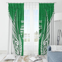 Manawatu 2026 Rugby Custom Window Curtain NZ Maori Silver Fern