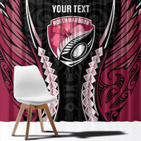 North Harbour 2026 Rugby Custom Window Curtain NZ Maori Silver Fern
