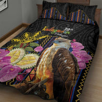 Kadayawan Philippines Quilt Bed Set Filipino Eagle Happy 39th Anniversary LT14 - Polynesian Pride
