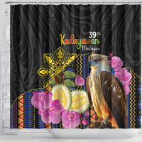Kadayawan Philippines Shower Curtain Filipino Eagle Happy 39th Anniversary LT14 - Polynesian Pride