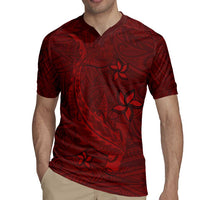 Oxblood Polynesia Rugby Jersey Hawaiian Tribal Hammerhead Shark Tattoo