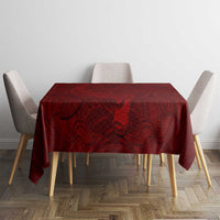 Oxblood Polynesia Tablecloth Hawaiian Tribal Hammerhead Shark Tattoo