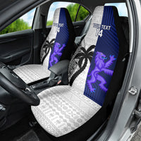 Custom Fiji And Scotland Rugby Car Seat Cover Fijian Tapa Pattern With Thistle LT14 - Polynesian Pride