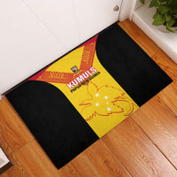 Papua New Guinea Rubgby Rubber Doormat Pacific 2023 Go PNG Kumuls LT14 Yellow - Polynesian Pride