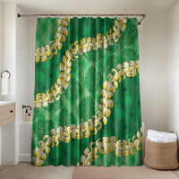 Green Palaka Hawaii Mele Kalikimaka Bathroom Set Ohia Lehua Monstera Puakenikeni Lei - Polynesian Pride