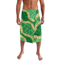 Green Palaka Hawaii Mele Kalikimaka Lavalava Ohia Lehua Monstera Puakenikeni Lei - Polynesian Pride