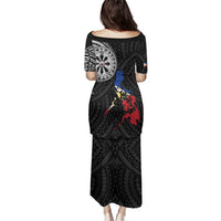 Philippines Strong Family Matching Puletasi and Hawaiian Shirt Filipino Map Polynesian Tattoo - Polynesian Pride