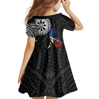 Philippines Strong Family Matching Short Sleeve Bodycon Dress and Hawaiian Shirt Filipino Map Polynesian Tattoo - Polynesian Pride