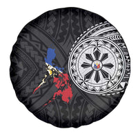 Philippines Strong Spare Tire Cover Filipino Map Polynesian Tattoo - Polynesian Pride