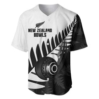New Zealand Lawn Bowls Custom Baseball Jersey Aotearoa Silver Fern - Polynesian Pride