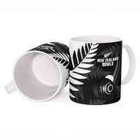 New Zealand Lawn Bowls Custom Ceramic Mug Aotearoa Silver Fern - Polynesian Pride