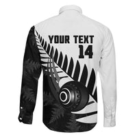 New Zealand Lawn Bowls Custom Family Matching Off Shoulder Maxi Dress and Hawaiian Shirt Aotearoa Silver Fern LT14 - Polynesian Pride
