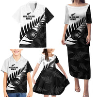 New Zealand Lawn Bowls Custom Family Matching Puletasi and Hawaiian Shirt Aotearoa Silver Fern LT14 - Polynesian Pride