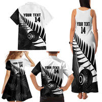 New Zealand Lawn Bowls Custom Family Matching Tank Maxi Dress and Hawaiian Shirt Aotearoa Silver Fern LT14 - Polynesian Pride