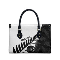 New Zealand Lawn Bowls Custom Leather Bag Aotearoa Silver Fern - Polynesian Pride