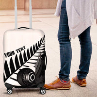 New Zealand Lawn Bowls Custom Luggage Cover Aotearoa Silver Fern - Polynesian Pride