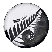 New Zealand Lawn Bowls Custom Spare Tire Cover Aotearoa Silver Fern - Polynesian Pride