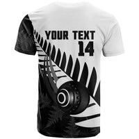 New Zealand Lawn Bowls Custom T Shirt Aotearoa Silver Fern - Polynesian Pride